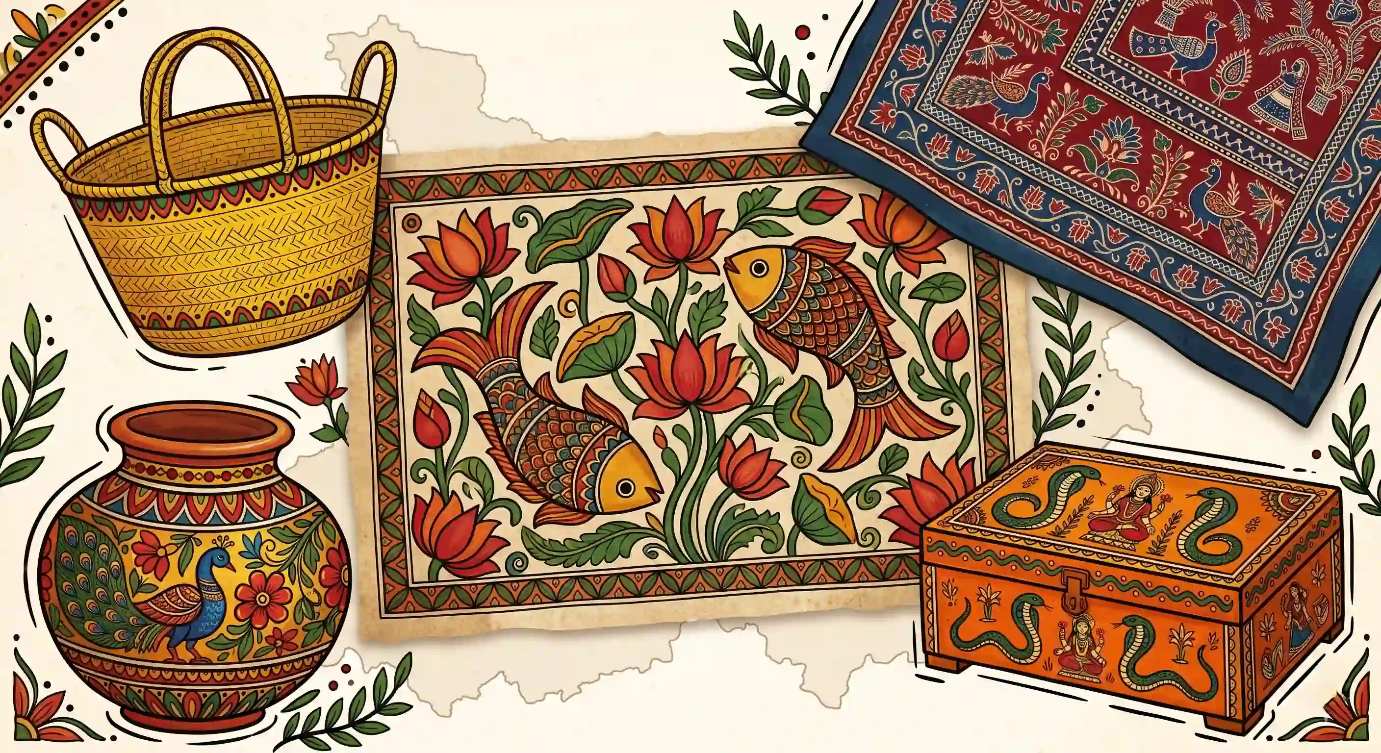 Exploring the Rich Handicrafts of Bihar — A Complete Guide — Madhubani Art | KalaVihar