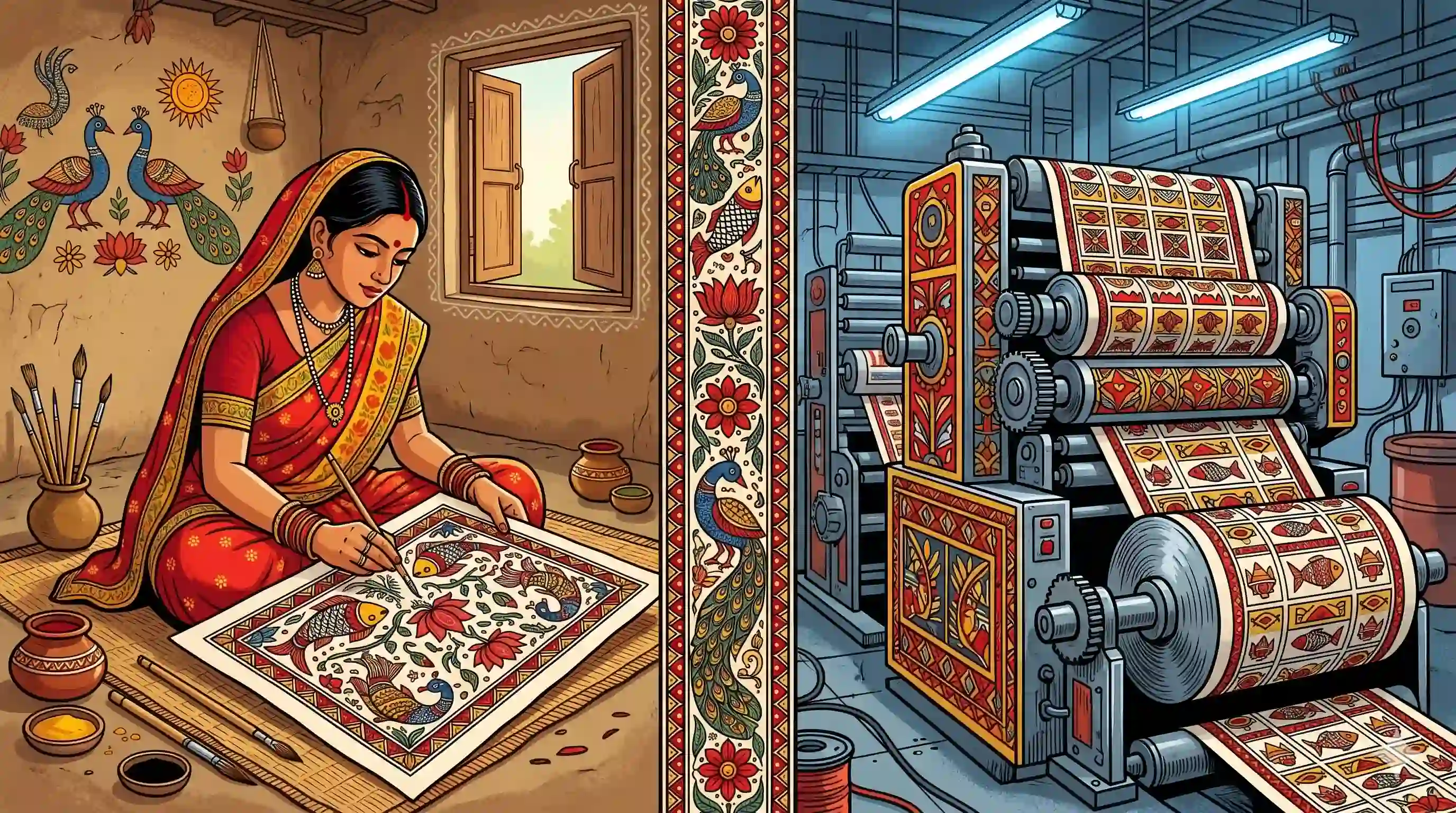 Handmade vs Machine-Made Products — Which is Better? — Madhubani Art | KalaVihar
