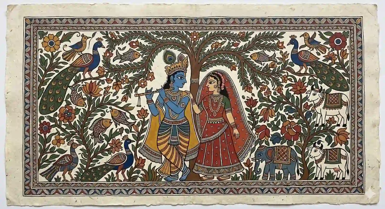 The Eternal Romance: Why a Radha Krishna Madhubani Painting is Perfect for Your  Home — Madhubani Art | KalaVihar