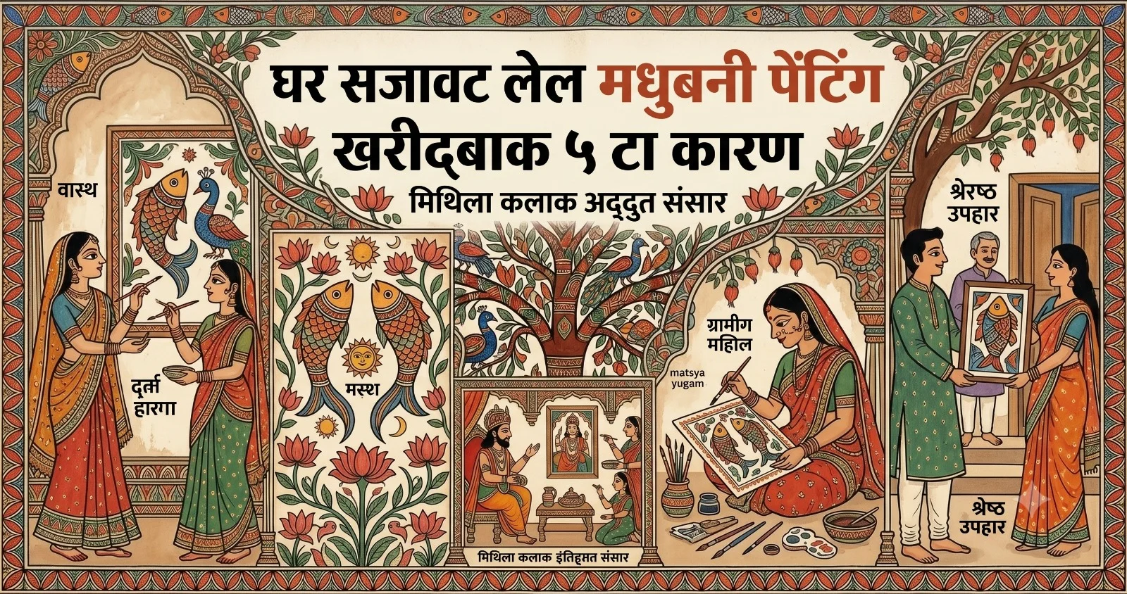 घर सजावट के लिये मधुबनी पेंटिंग खरीदने के 5 कारण |
